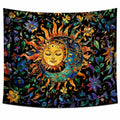 Tapisserie Murale Soleil et Lune Multicolore Bohème
