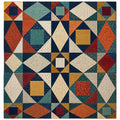 Tapis Patchwork Géométrique 200x200 cm Multicolore