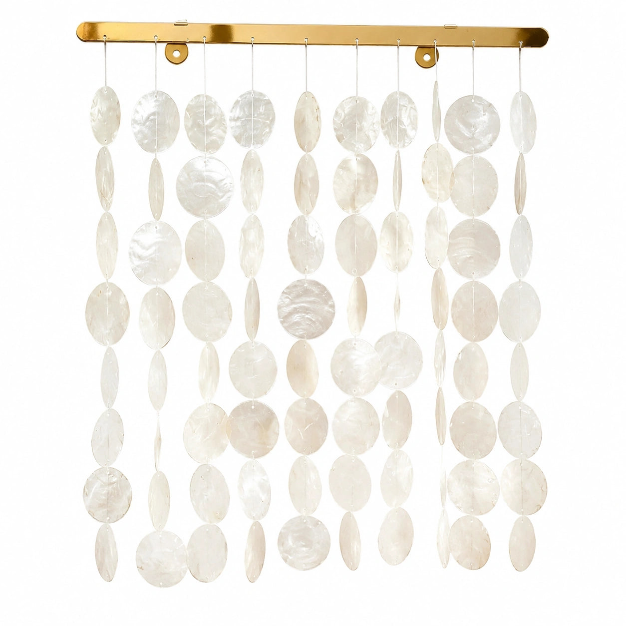 Rideau Décoratif à Coquilles Suspendues Blanc 100x180 cm