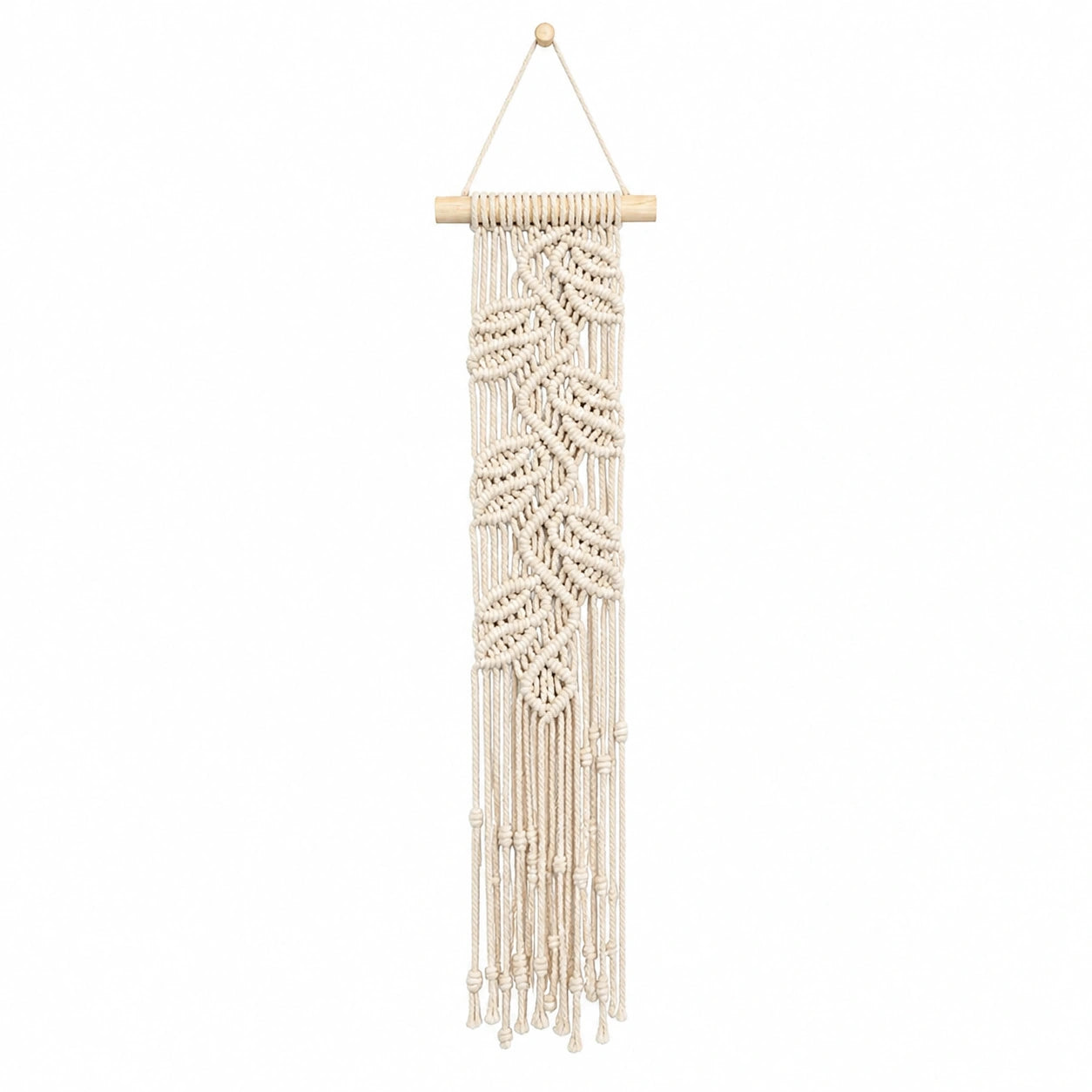 Tenture Murale Bohème en Macramé - Beige