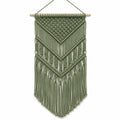 Tenture Murale Macramé en Corde Vert Olive