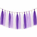 Guirlande de Pompons Violette et Blanche 250 cm