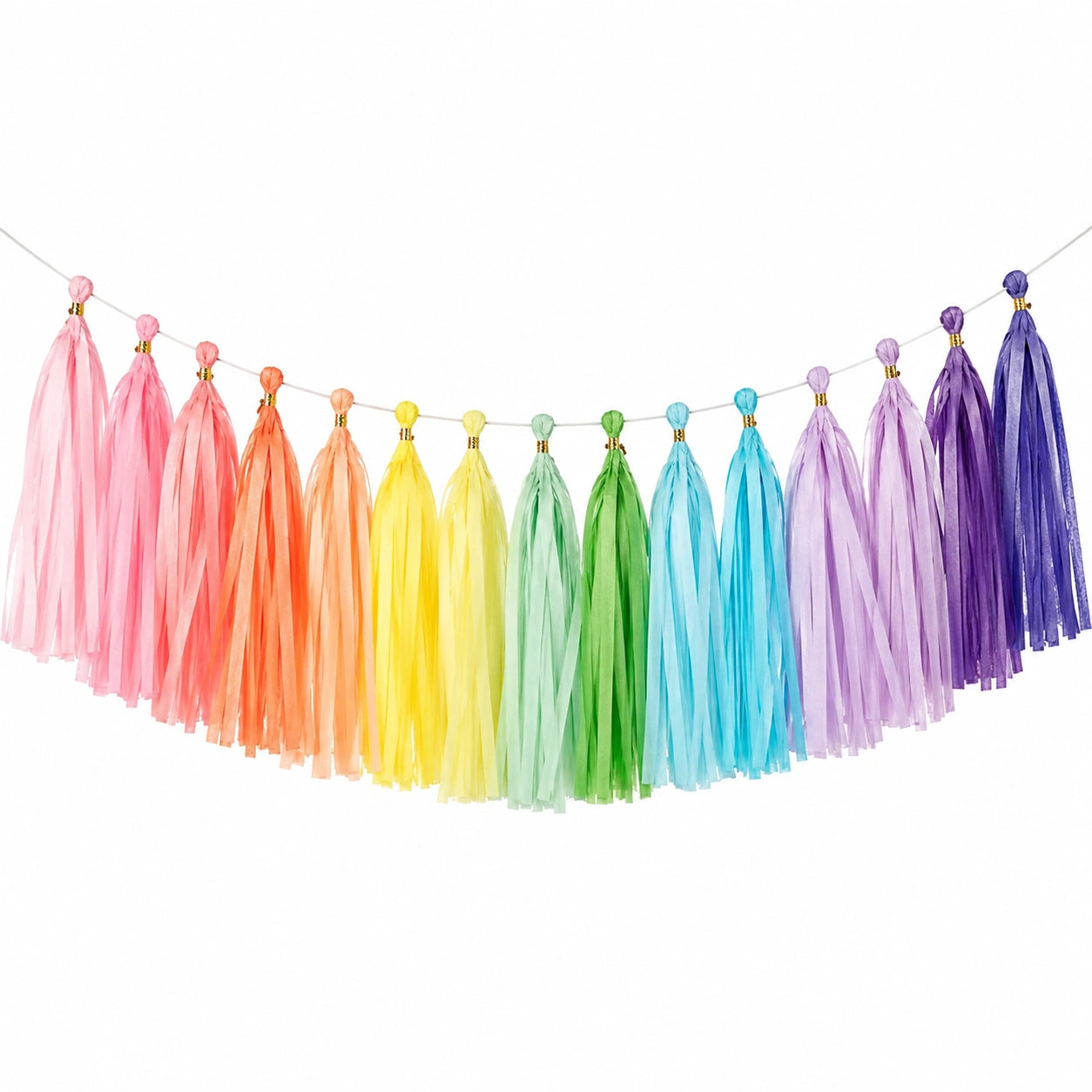 Guirlande de Pompons Multicolore pour Décorations Festives